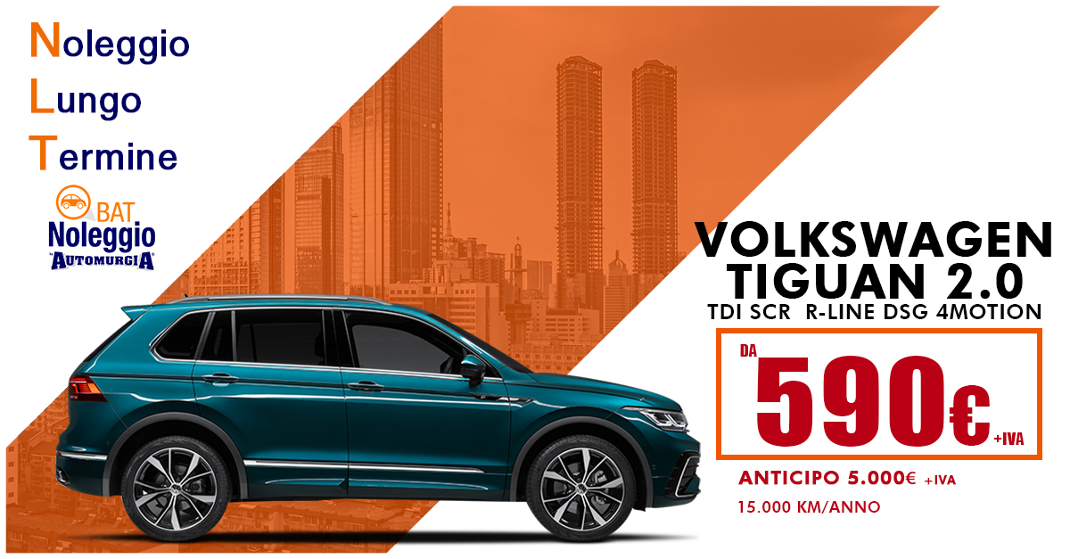 NLT - Volkswagen Tiguan da 590€ al mese