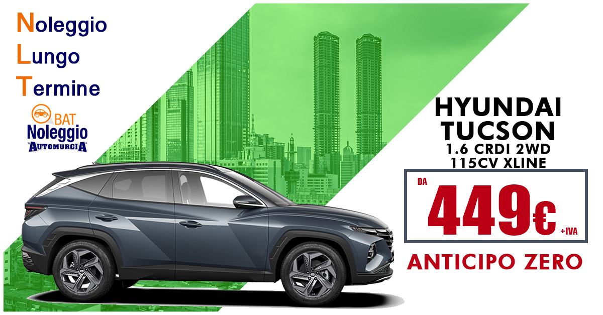 NLT - Hyundai Tucson tua da 449€ al mese